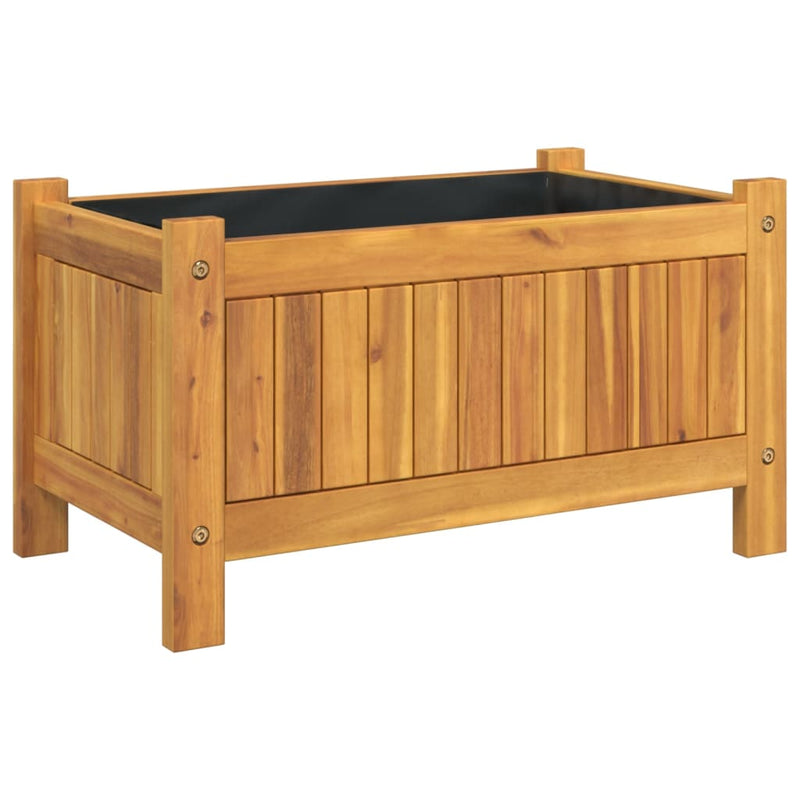 Load image into Gallery viewer, Vidaxl plantenbak met voering 54x31x30 cm massief acaciahout
