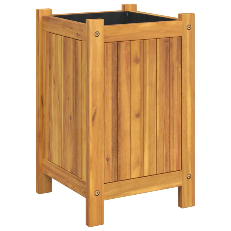 Load image into Gallery viewer, Vidaxl plantenbak met voering 31x31x50 cm massief acaciahout
