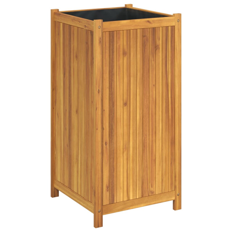 Load image into Gallery viewer, Vidaxl plantenbak met voering 50x50x100 cm massief acaciahout
