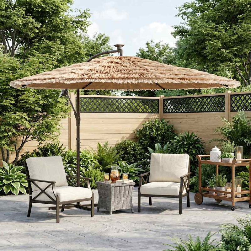 ギャラリービューアに画像をロードする, Vidaxl parasol met stalen paal 269x269x235 cm bruin
