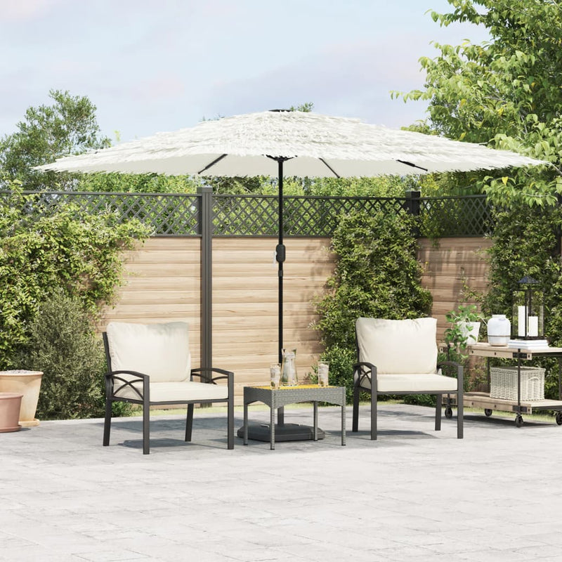 Load image into Gallery viewer, Vidaxl parasol met stalen paal 290x290x238 cm wit
