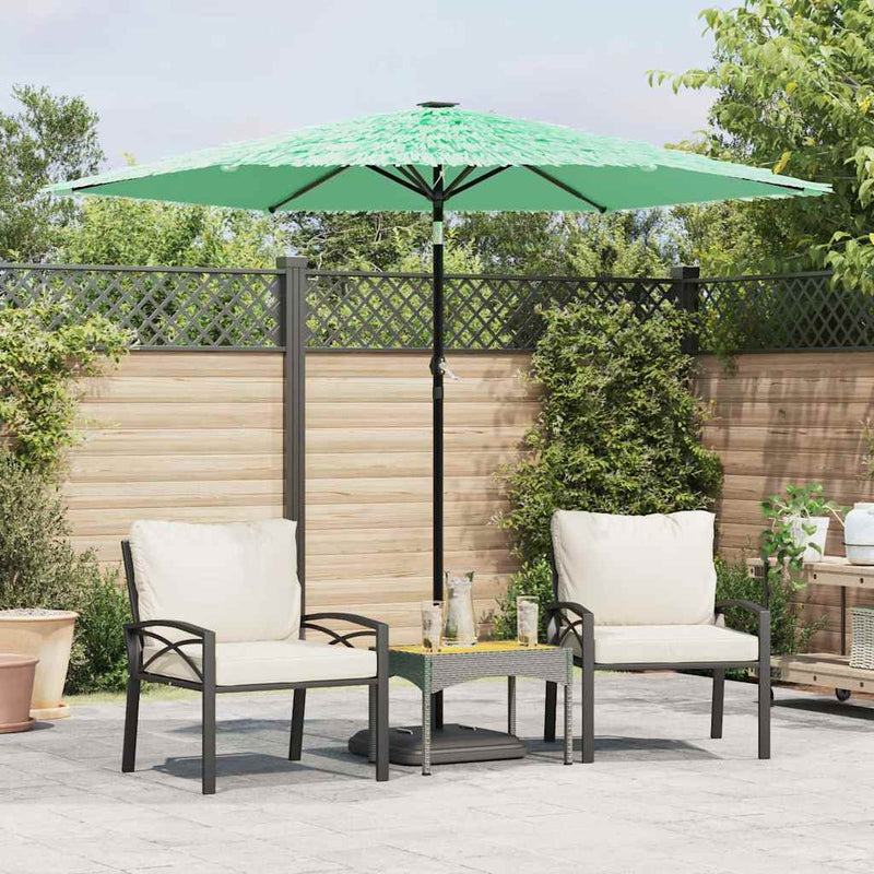 Laden Sie das Bild in Galerie -Viewer, Vidaxl parasol met stalen paal 268x268x226 cm groen

