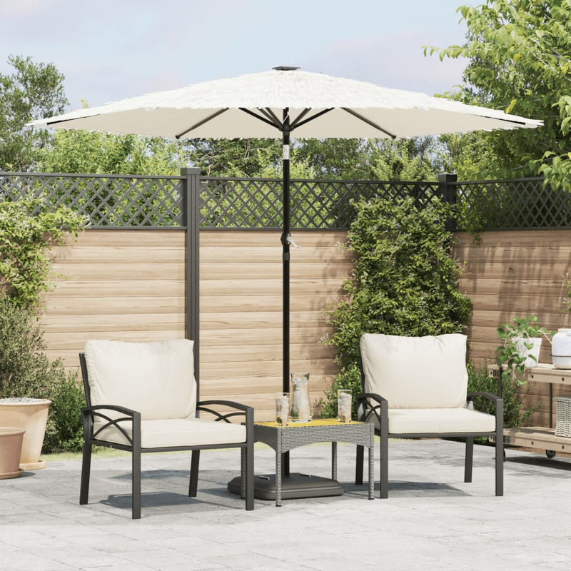 Load image into Gallery viewer, Vidaxl parasol met stalen paal 268x268x226 cm wit

