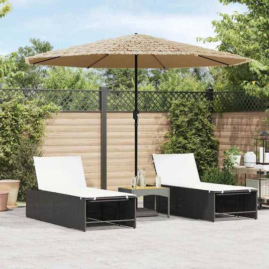 Vidaxl parasol met stalen paal 324x324x247 cm bruin