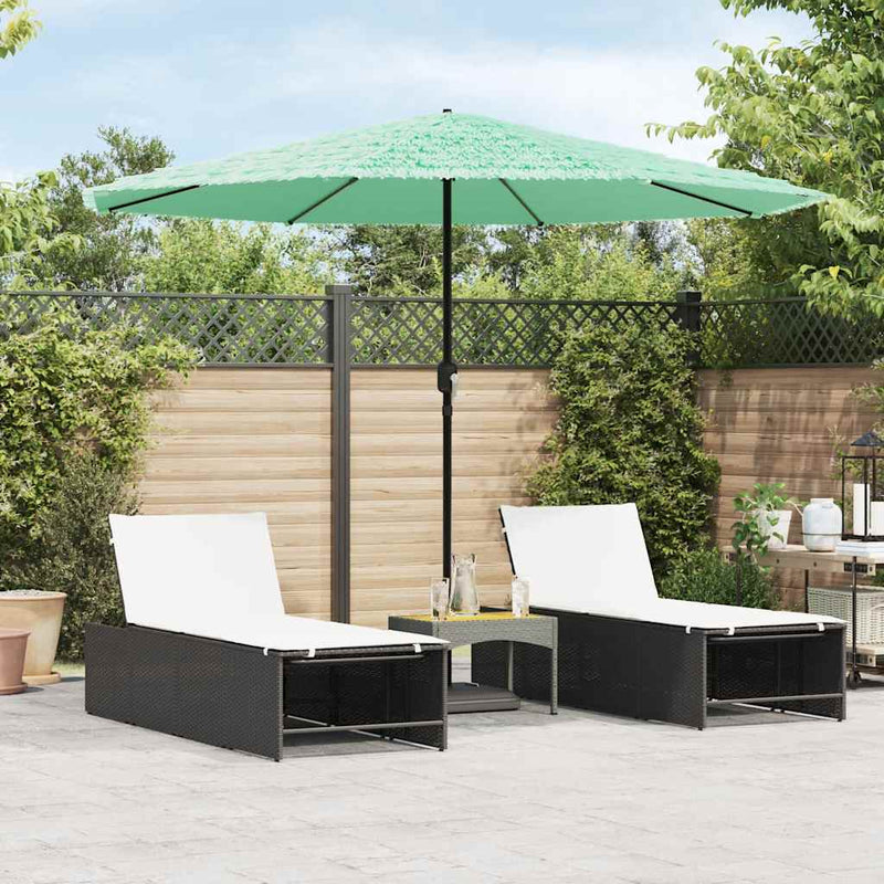 Load image into Gallery viewer, Vidaxl parasol met stalen paal 324x324x247 cm groen
