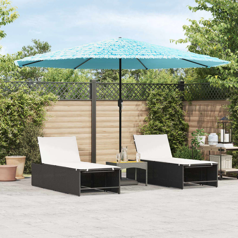 Load image into Gallery viewer, Vidaxl parasol met stalen paal 388x388x248 cm blauw
