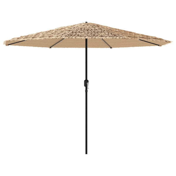 VidaXL Parasol met LED's en stalen paal 388x388x248 cm bruin