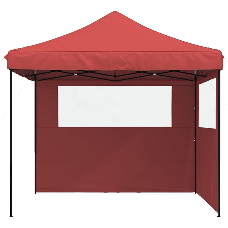 Load image into Gallery viewer, Vidaxl partytent inklapbaar pop-up met 2 zijwanden bordeauxrood
