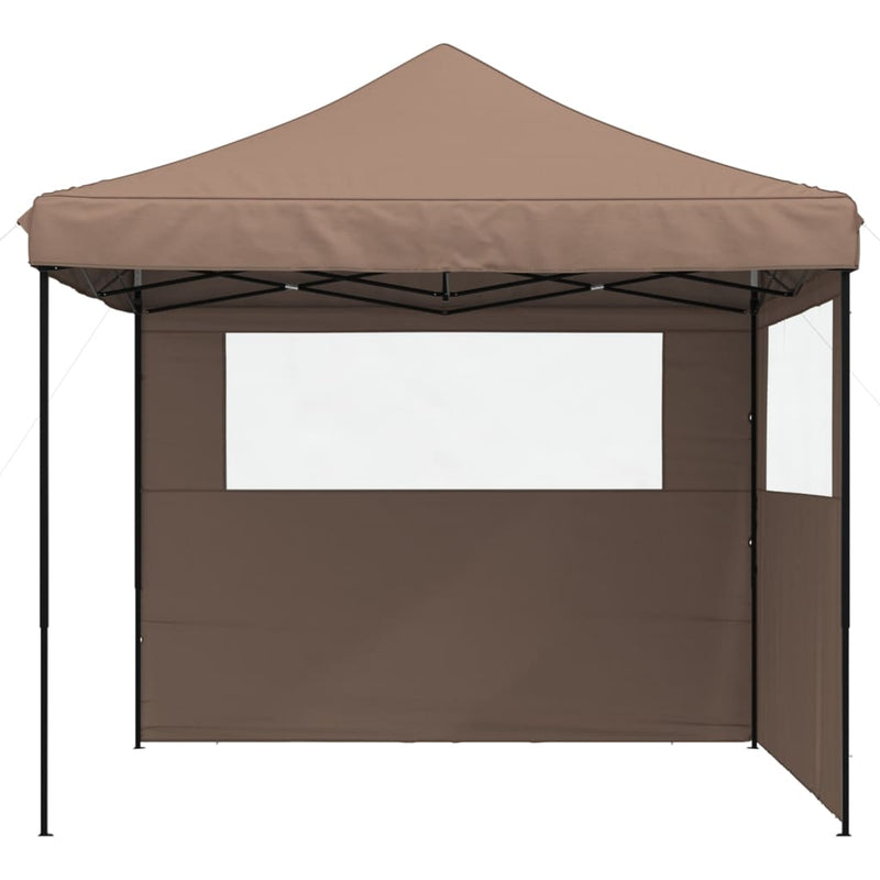 Load image into Gallery viewer, Vidaxl partytent inklapbaar pop-up met 2 zijwanden bruin
