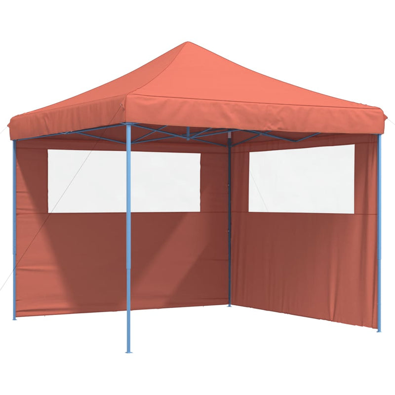 Load image into Gallery viewer, Vidaxl partytent inklapbaar pop-up met 2 zijwanden terracottakleurig
