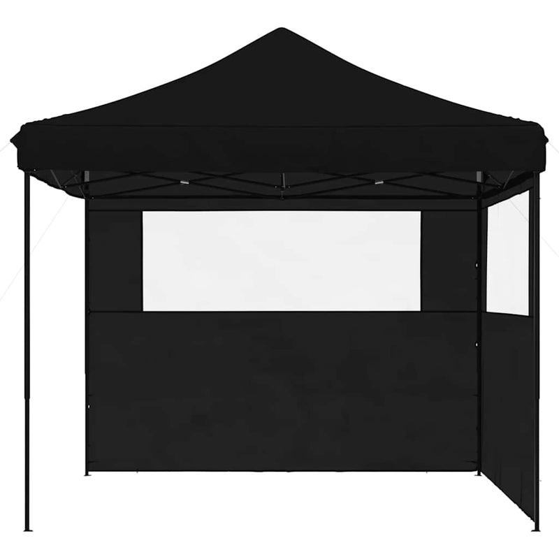 Load image into Gallery viewer, Vidaxl partytent inklapbaar pop-up met 2 zijwanden zwart

