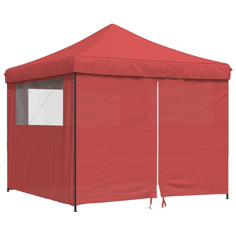 Load image into Gallery viewer, Vidaxl partytent inklapbaar pop-up met 4 zijwanden bordeauxrood
