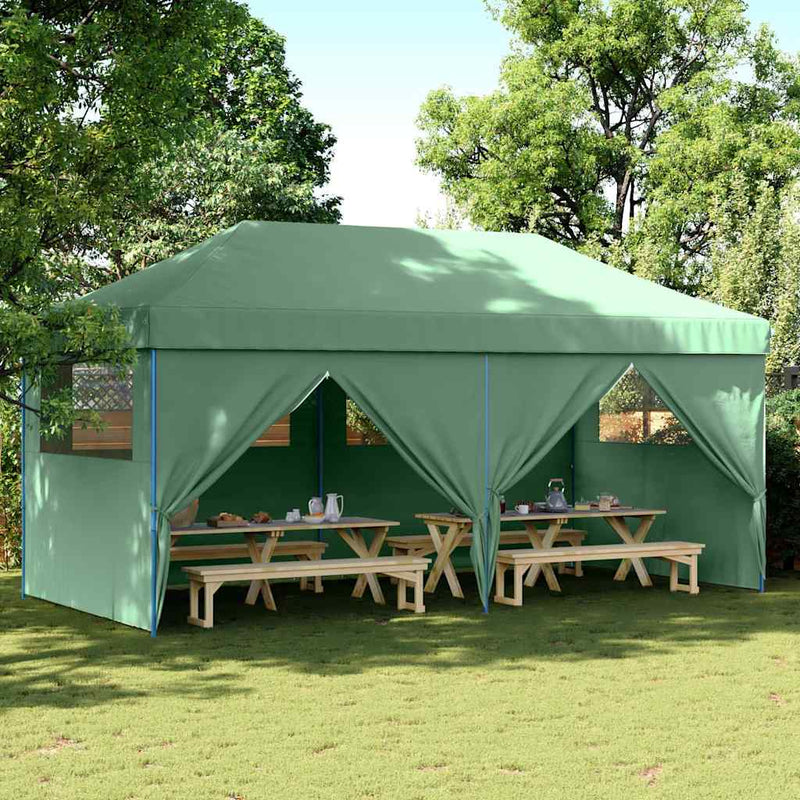Load image into Gallery viewer, Vidaxl partytent inklapbaar pop-up met 4 zijwanden groen

