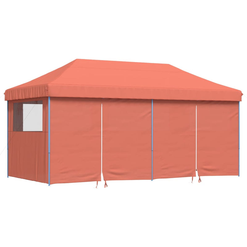 Load image into Gallery viewer, VidaXL Partytent inklapbaar pop-up met 4 zijwanden terracottakleurig
