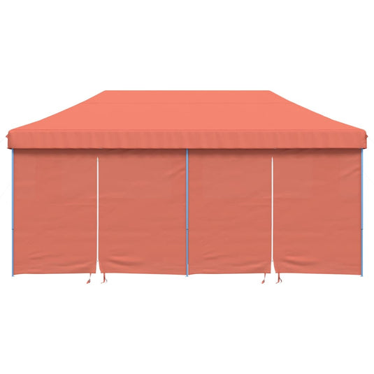 VidaXL Partytent inklapbaar pop-up met 4 zijwanden terracottakleurig