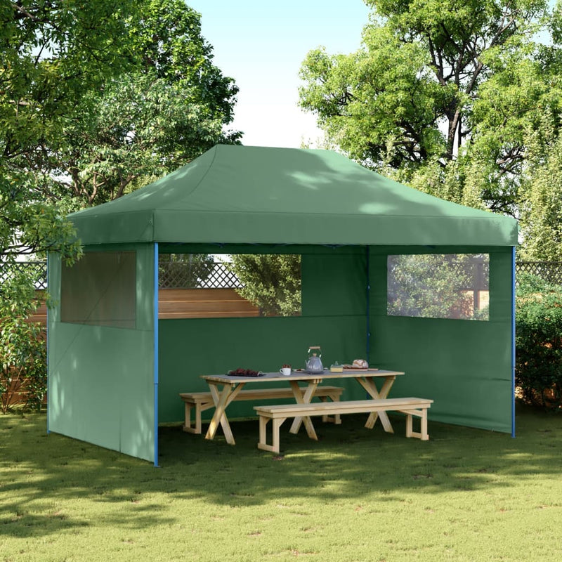 Load image into Gallery viewer, Vidaxl partytent inklapbaar pop-up met 3 zijwanden groen
