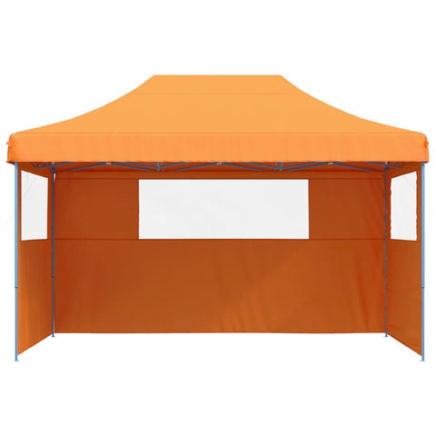 VidaXL Partytent inklapbaar pop-up met 3 zijwanden oranje