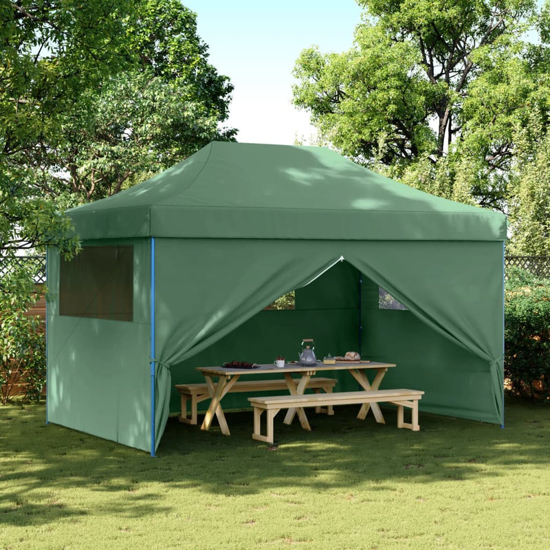 Load image into Gallery viewer, Vidaxl partytent inklapbaar pop-up met 4 zijwanden groen
