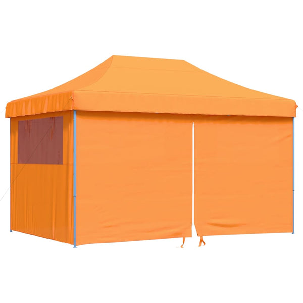 VidaXL Partytent inklapbaar pop-up met 4 zijwanden oranje