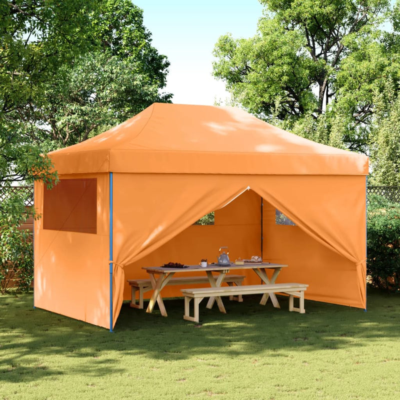 Load image into Gallery viewer, Vidaxl partytent inklapbaar pop-up met 4 zijwanden oranje

