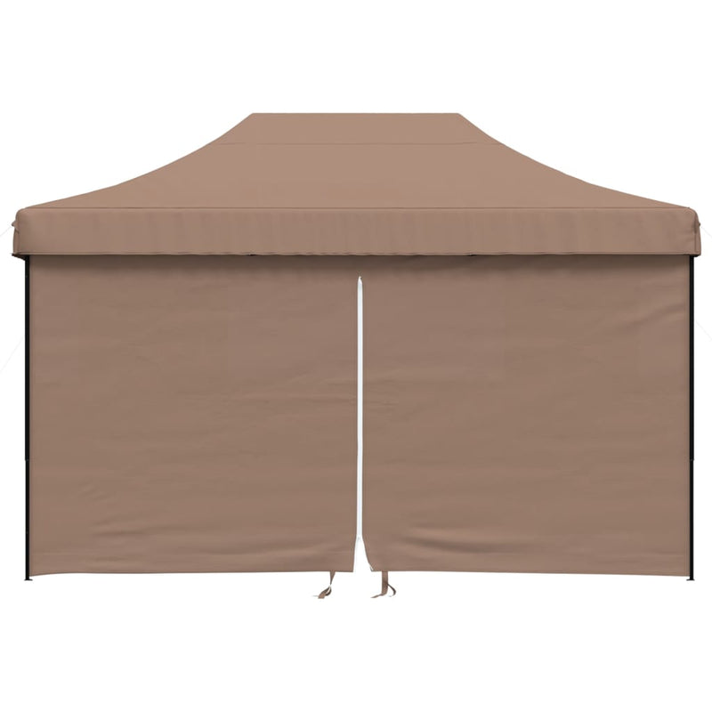 Load image into Gallery viewer, Vidaxl partytent inklapbaar pop-up met 4 zijwanden bruin
