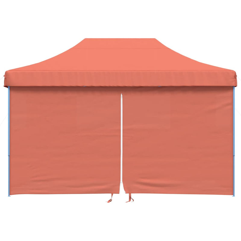 Load image into Gallery viewer, Vidaxl partytent inklapbaar pop-up met 4 zijwanden terracottakleurig
