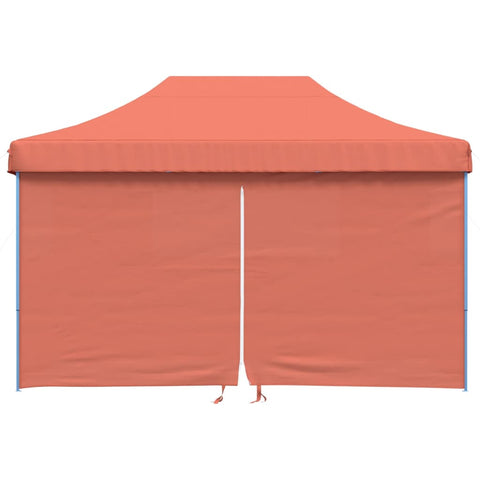 VidaXL Partytent inklapbaar pop-up met 4 zijwanden terracottakleurig