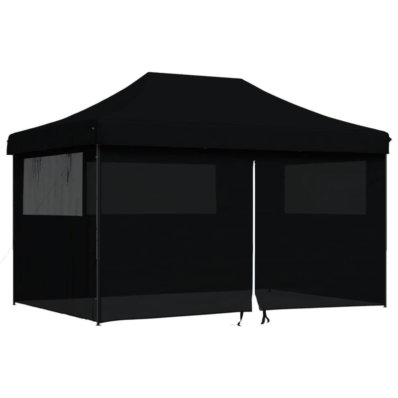 Load image into Gallery viewer, Vidaxl partytent inklapbaar pop-up met 4 zijwanden zwart
