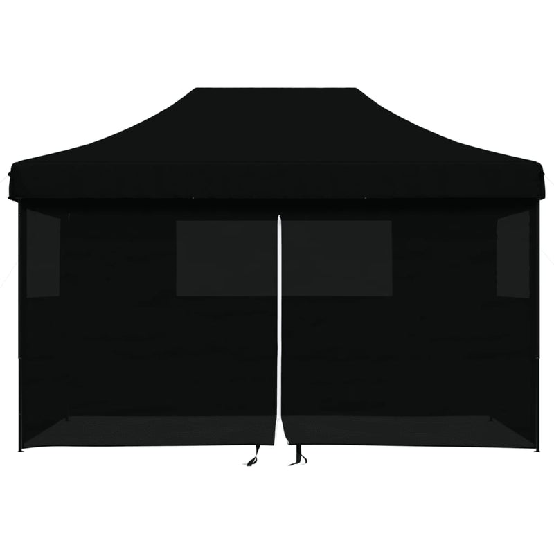 Load image into Gallery viewer, Vidaxl partytent inklapbaar pop-up met 4 zijwanden zwart
