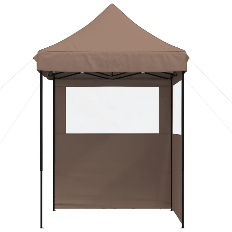 Load image into Gallery viewer, Vidaxl partytent inklapbaar pop-up met 2 zijwanden bruin
