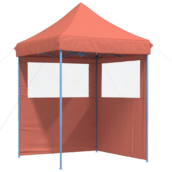 VidaXL Partytent inklapbaar pop-up met 2 zijwanden terracottakleurig