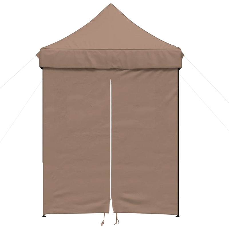 Laden Sie das Bild in Galerie -Viewer, Vidaxl partytent inklapbaar pop-up met 4 zijwanden bruin
