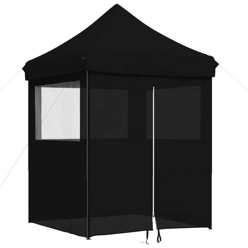 Chargez l'image dans la visionneuse de la galerie, Vidaxl partytent inklapbaar pop-up met 4 zijwanden zwart
