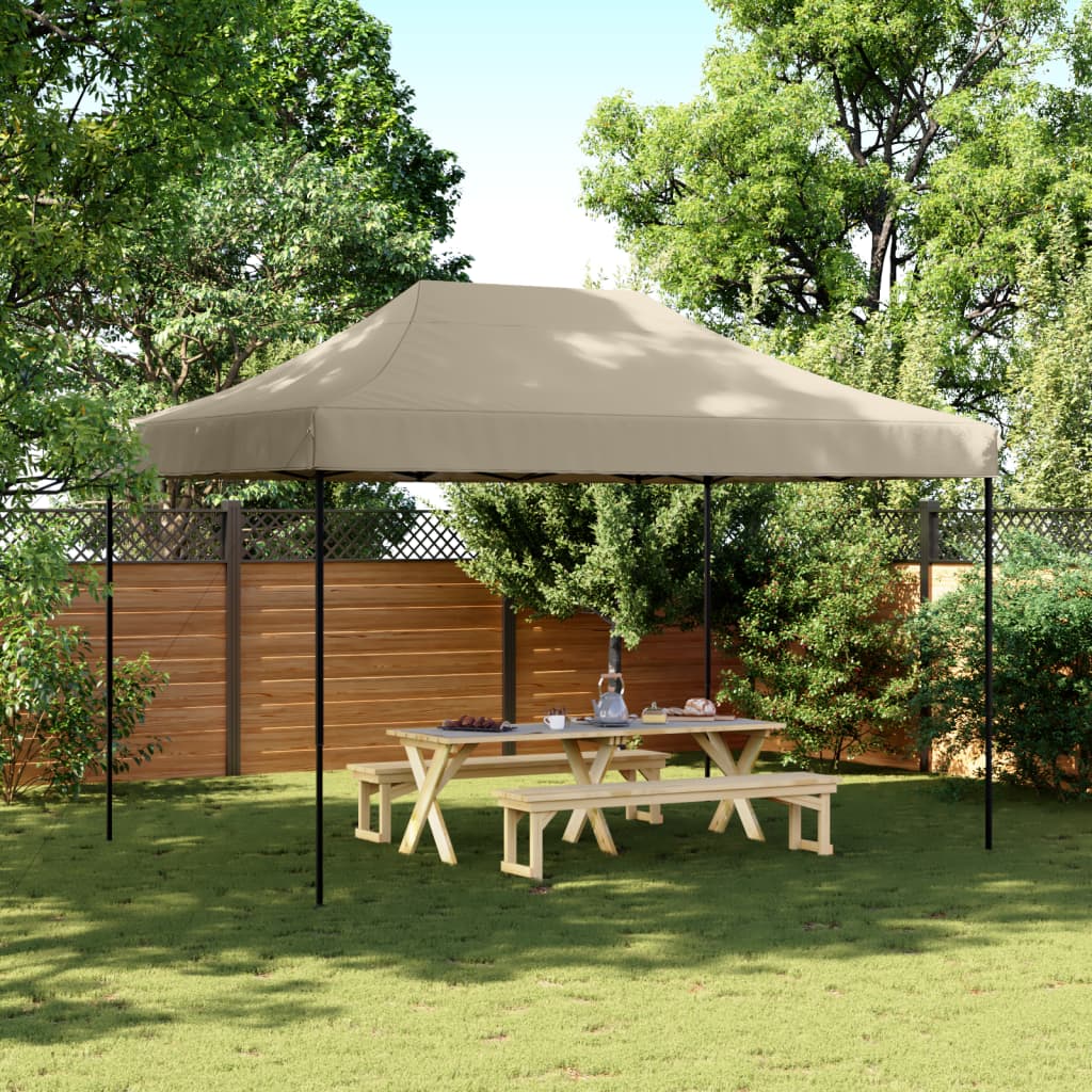 VidaXL Partytent inklapbaar pop-up 410x279x315 cm taupe