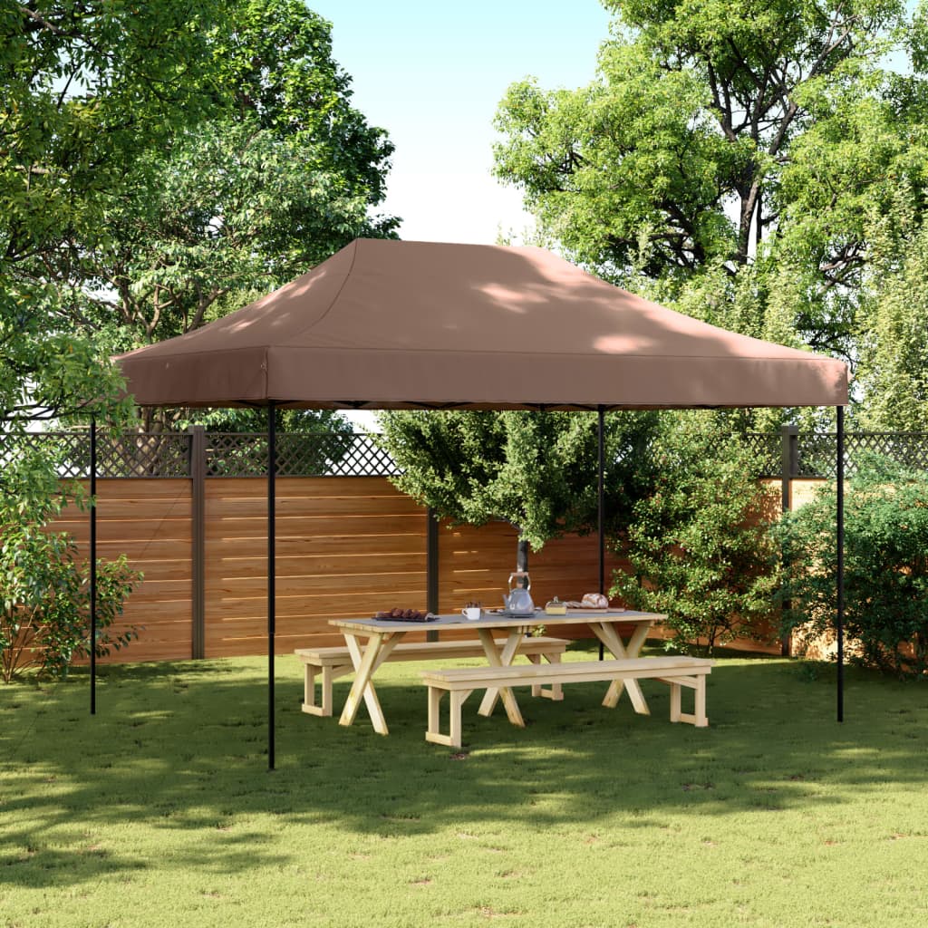 VidaXL Partytent inklapbaar pop-up 410x279x315 cm bruin