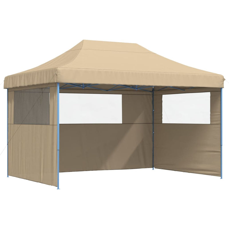 Chargez l'image dans la visionneuse de la galerie, Vidaxl partytent inklapbaar pop-up met 3 zijwanden beige
