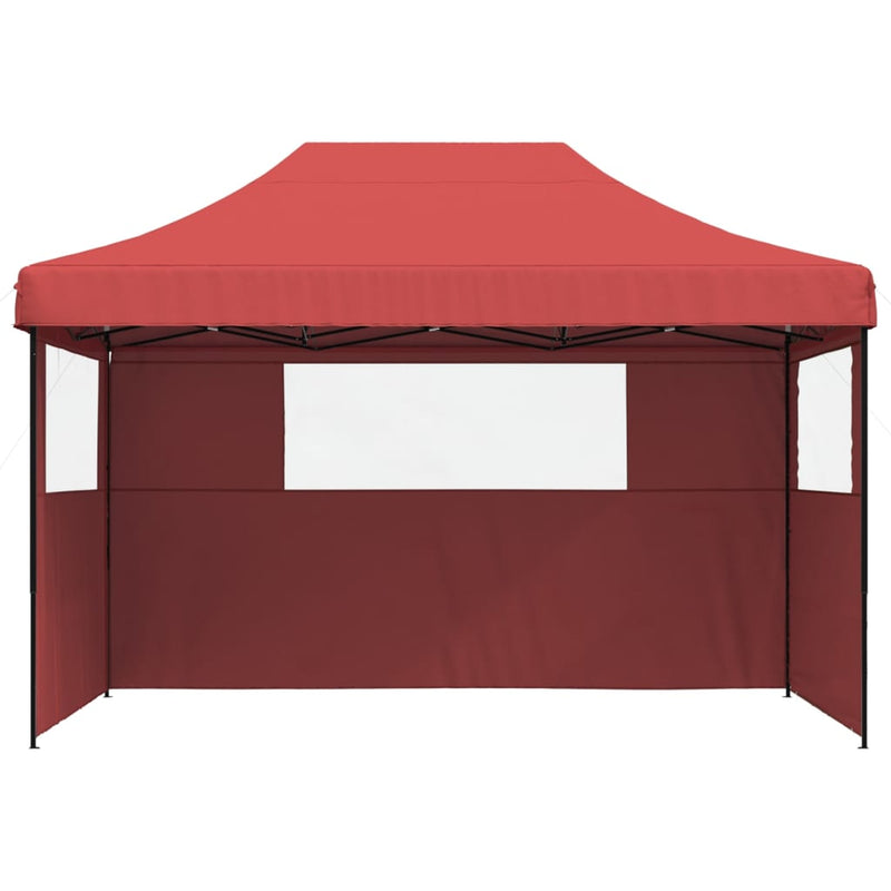 Load image into Gallery viewer, Vidaxl partytent inklapbaar pop-up met 3 zijwanden bordeauxrood
