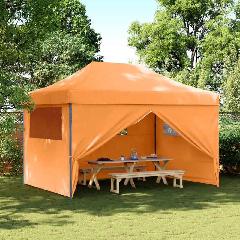 Load image into Gallery viewer, Vidaxl partytent inklapbaar pop-up met 4 zijwanden oranje
