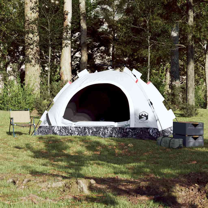 Load image into Gallery viewer, Vidaxl tent 2-persoons snelontgrendeling verduisterende stof wit
