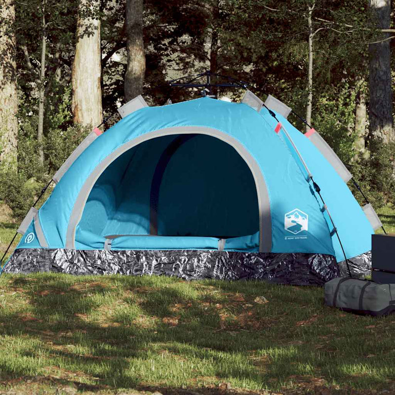 Load image into Gallery viewer, Vidaxl tent 4-persoons snelontgrendeling blauw
