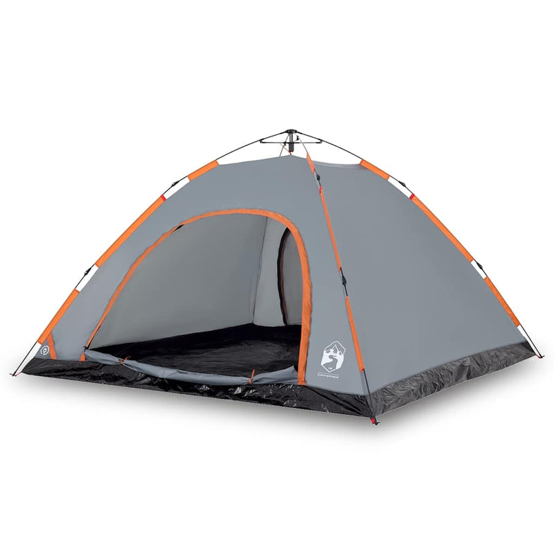 Load image into Gallery viewer, Vidaxl tent 5-persoons snelontgrendeling grijs en oranje
