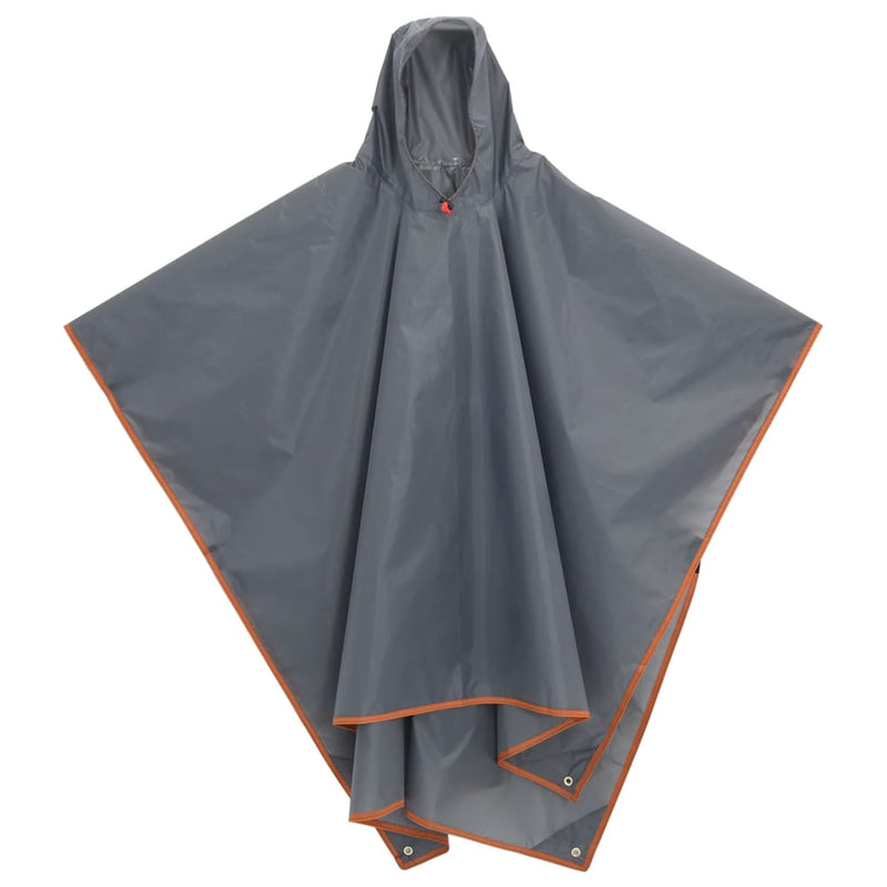 Load image into Gallery viewer, Vidaxl regenponcho met capuchon 2-in-1 ontwerp 223x145 cm grijs oranje
