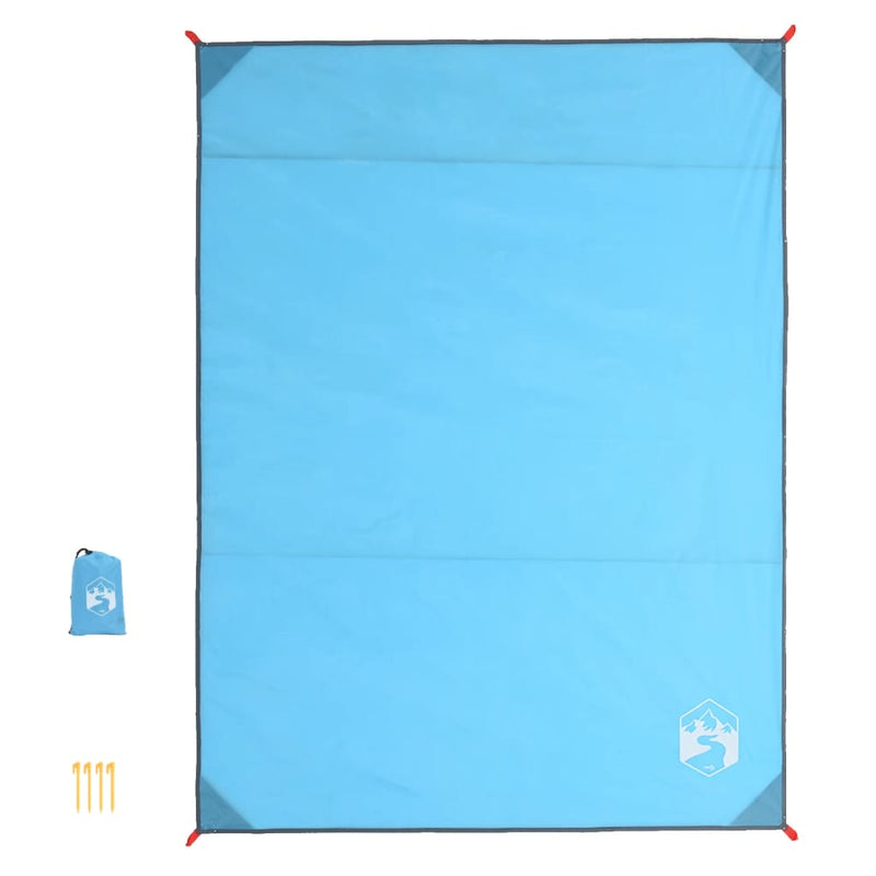 Load image into Gallery viewer, Vidaxl picknickkleed met haringen 205x155 cm blauw
