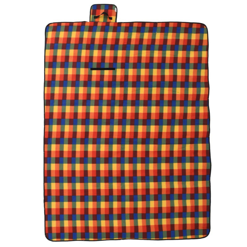 Load image into Gallery viewer, Vidaxl picknickkleed opvouwbaar geruit 200x150 cm fluweel meerkleurig

