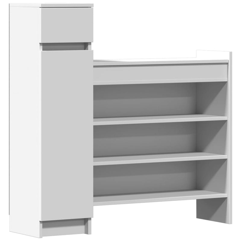 Load image into Gallery viewer, Vidaxl schoenenkast 100,5x28x100 cm bewerkt hout wit
