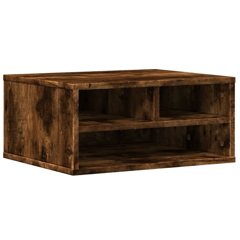 Load image into Gallery viewer, Vidaxl printerkastje 49x40x22,5 cm bewerkt hout gerookt eikenkleurig
