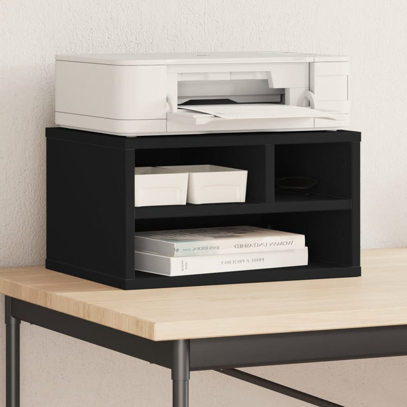 Load image into Gallery viewer, VidaXL Printerkastje 40x32x22,5 cm bewerkt hout zwart
