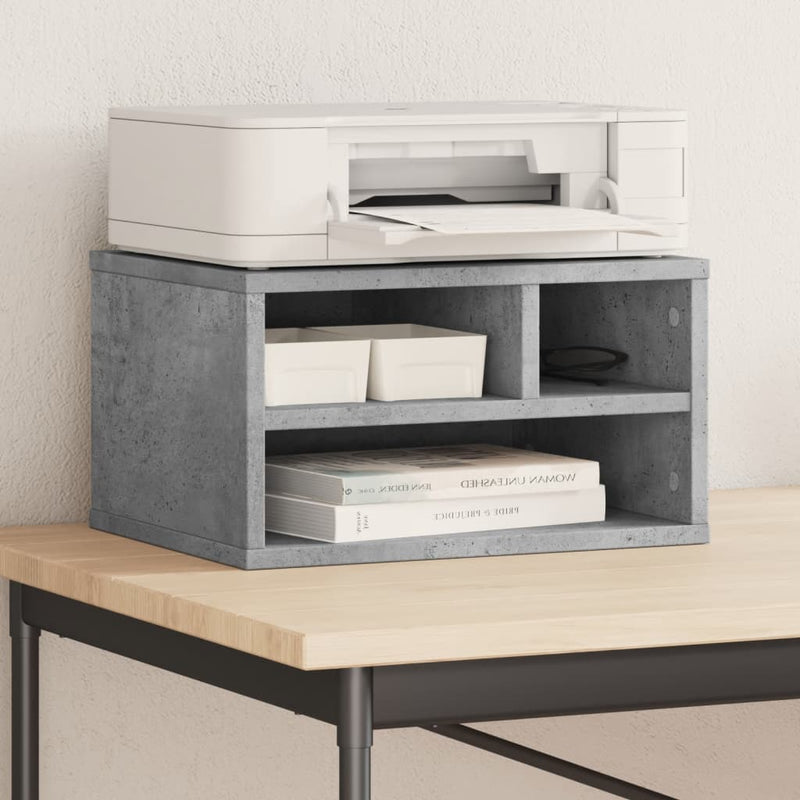 Load image into Gallery viewer, Vidaxl printerkastje 40x32x22,5 cm bewerkt hout betongrijs
