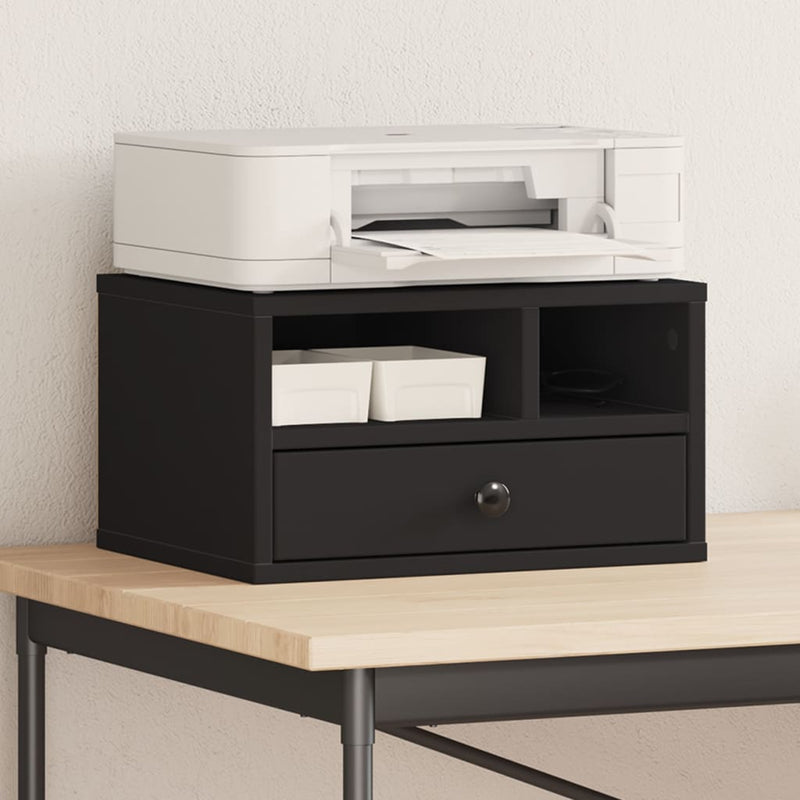 Load image into Gallery viewer, Vidaxl printerkastje 40x32x22,5 cm bewerkt hout zwart
