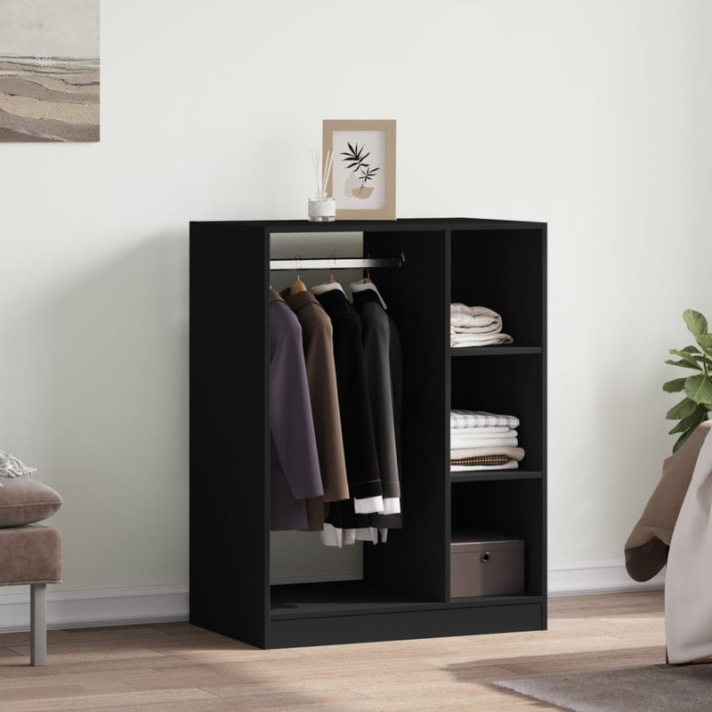 Load image into Gallery viewer, Vidaxl kledingkast 77x48x102 cm bewerkt hout zwart
